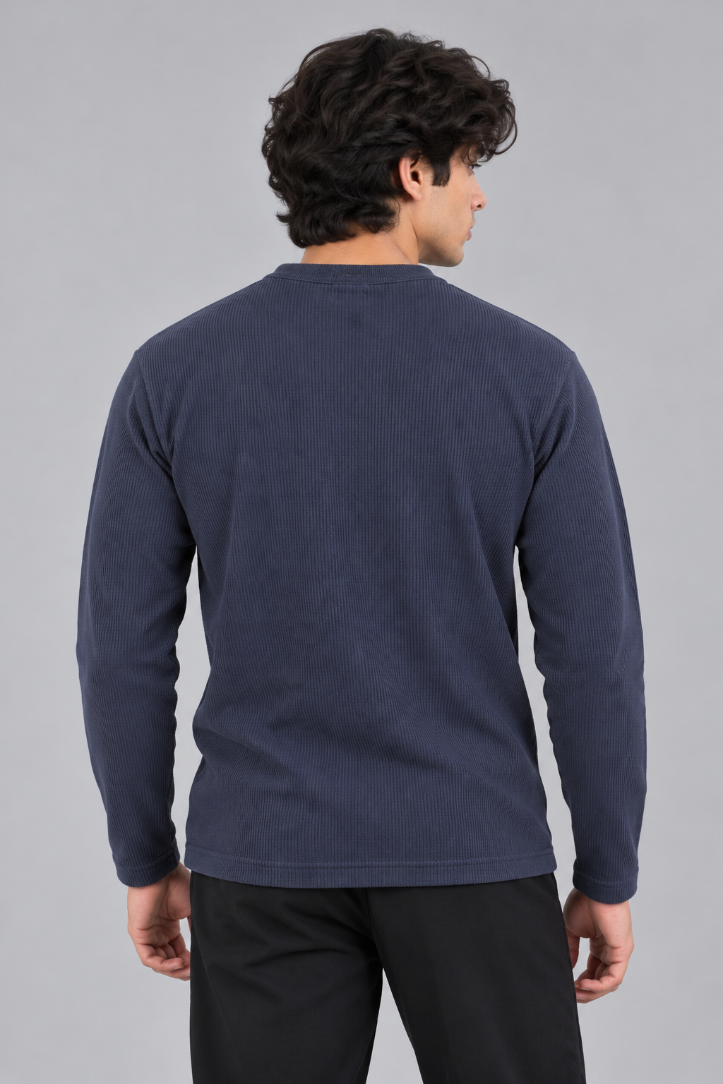 WAFFLE KNIT HENLEY