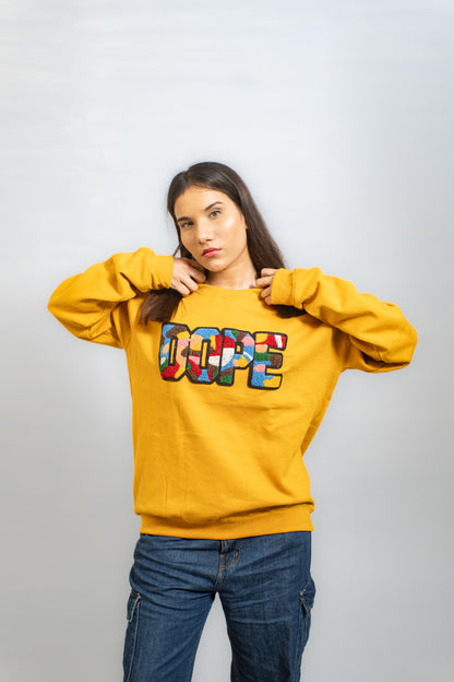EMBROIDERED DOPE SWEATSHIRT
