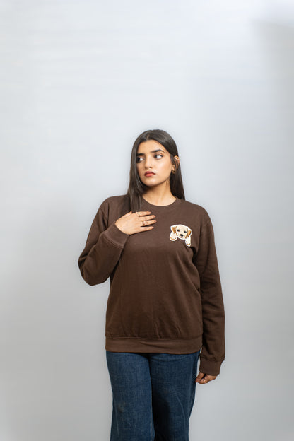 EMBROIDERED WHOOF SWEATSHIRT