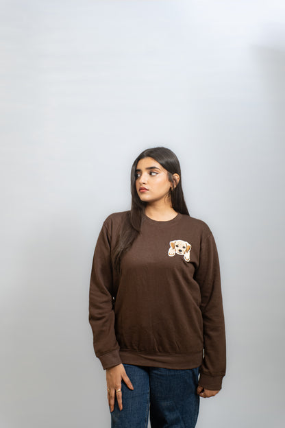 EMBROIDERED WHOOF SWEATSHIRT