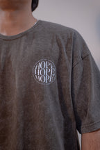 GRAPHIC WASHED OVERSIZED T-SHIRT- HOPE