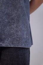 GRAPHIC WASHED OVERSIZED T-SHIRT- STOP WAR