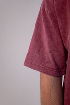GRAPHIC WASHED OVERSIZED T-SHIRT- STOP WAR