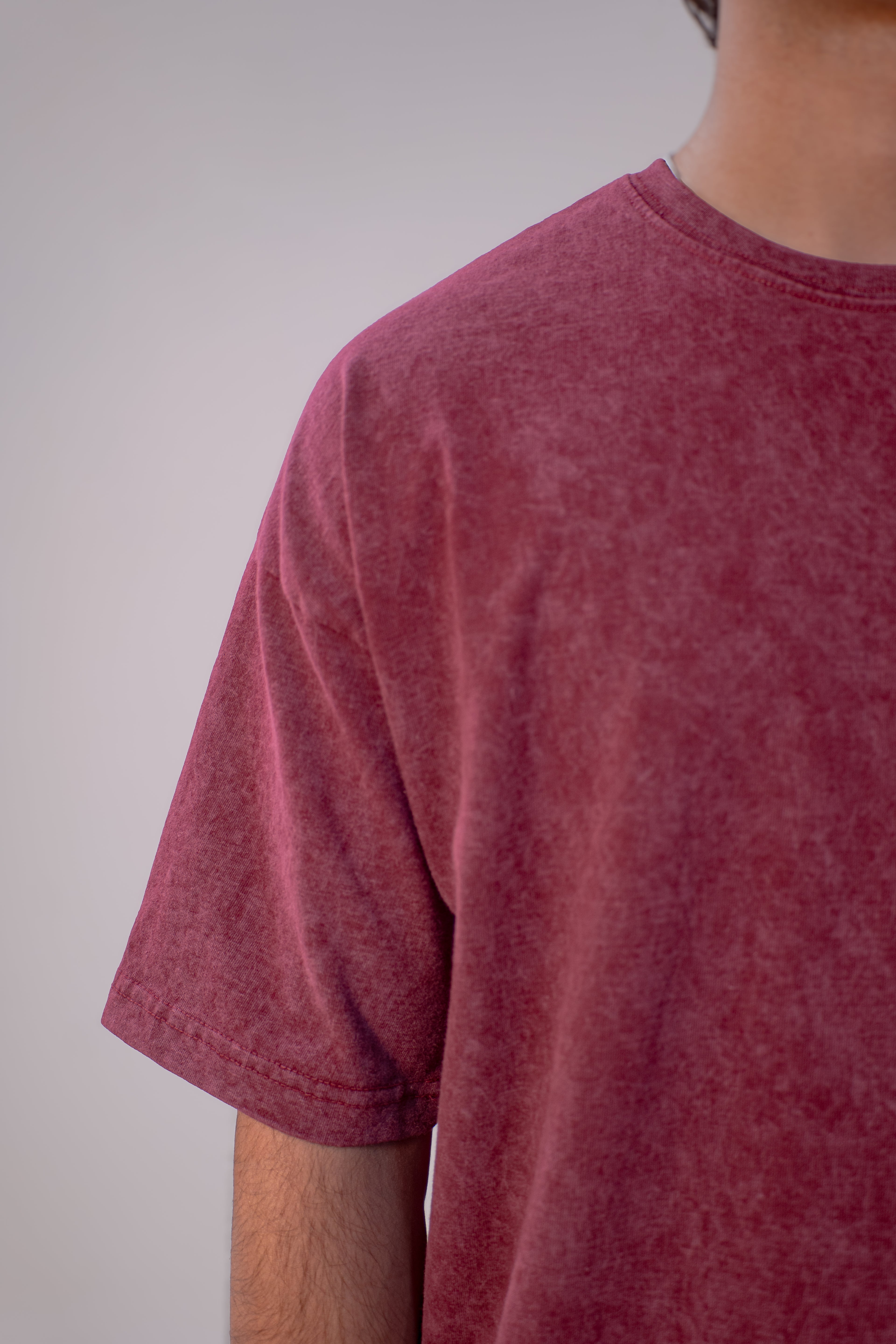 GRAPHIC WASHED OVERSIZED T-SHIRT- STOP WAR
