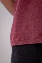 GRAPHIC WASHED OVERSIZED T-SHIRT- STOP WAR